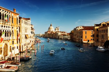 Büyük Kanal ve Bazilika Santa Maria della Salute, Venedik, İtalya