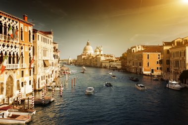 Büyük Kanal ve Bazilika Santa Maria della Salute, Venedik, İtalya