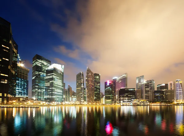Wgląd nocy z Singapuru — Zdjęcie stockowe