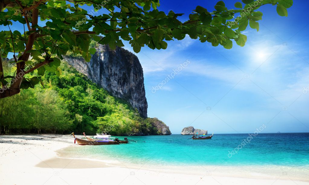 Beach on poda island in Thailand