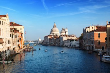 Büyük Kanal ve Bazilika Santa Maria della Salute, Venedik, İtalya