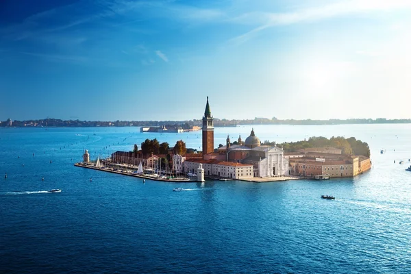 Kilátás San Giorgio szigetére, Velence, Olaszország — Stock Fotó