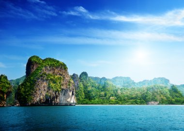 Railay beach in Krabi Thailand clipart