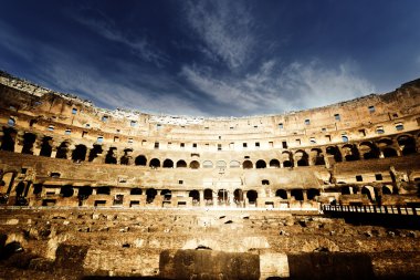 Inside of Colosseum in Rome, Italy clipart