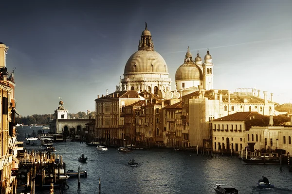 Canal Grande e Basilica Santa Maria Della Salute, Venezia Immagini Stock Royalty Free