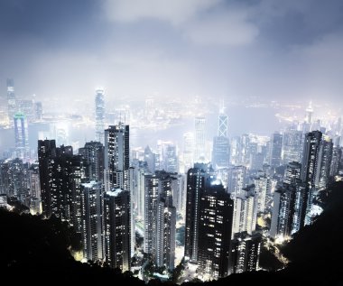 Victoria'nın zirve gece Hong Kong Adası
