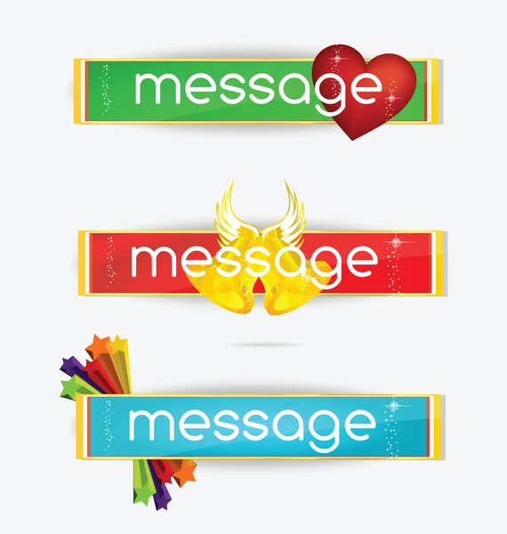 Web créatif bannières colorées mis isolé — Image vectorielle