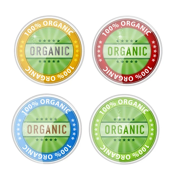 Web organic labels emblems symbols set — Stock Vector