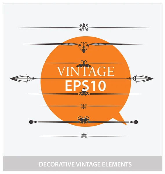 Diseño clásico decorativo elementos vintage — Archivo Imágenes Vectoriales