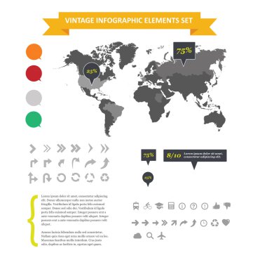 web Infographic elemanları izole ayarla