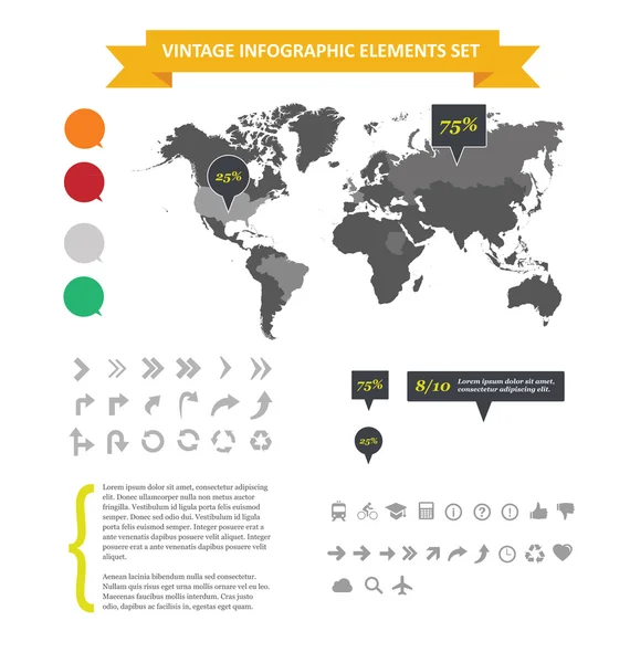 stock vector Web infographic elements set isolated