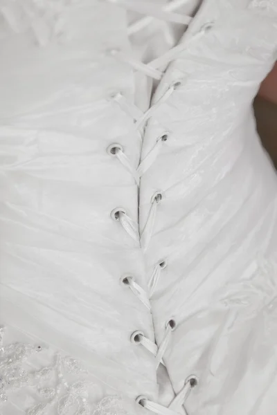 Detail of wedding dress — Stock Photo, Image