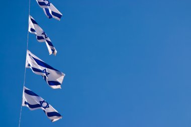 National flag of israel outdoors clipart