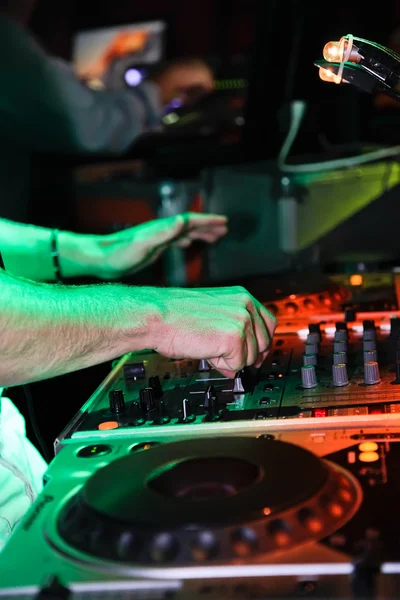 stock image DJ mixing music