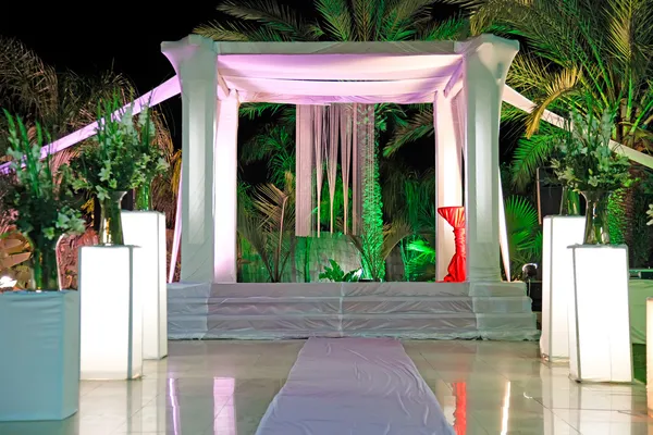 Єврейські традиції Весільна церемонія. Canopy весільного (chuppah або h — стокове фото