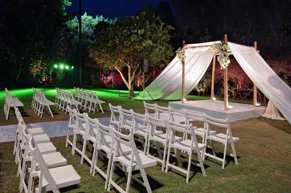 Canopy de ceremonia de boda judía (chuppah o huppah ) — Foto de Stock
