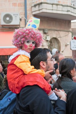 JERUSALEM - MARCH 15: Purim carnival March 15, 2006 in Jerusalem clipart