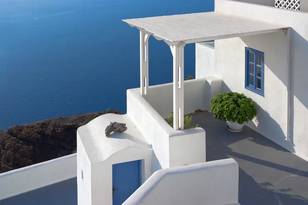 Yunanistan 'ın Santorini kentindeki veranda — Stok fotoğraf