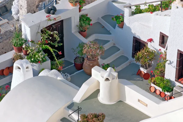 Santorini, geleneksel Yunan ev — Stok fotoğraf