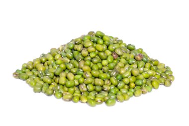 Pile Mung Bean isolated on white background. clipart