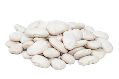 Pile Lima Bean isolated on white background. clipart