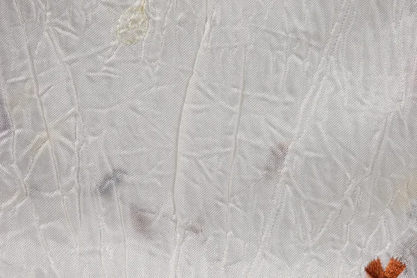 Alta resolução branco tecido plissado textura fundo — Fotografia de Stock