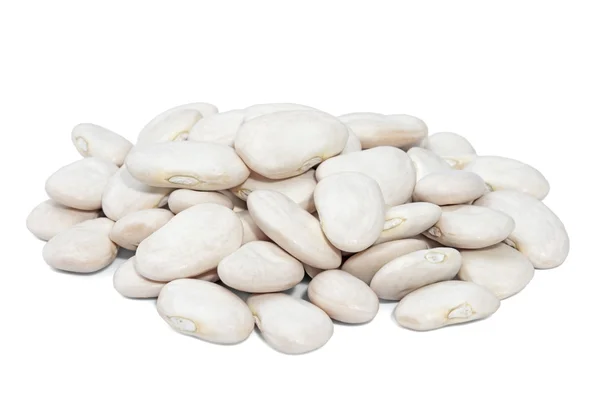 Stapel lima bean geïsoleerd op witte achtergrond. — Stockfoto