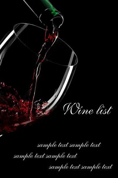 Wijnlijst — Stockfoto
