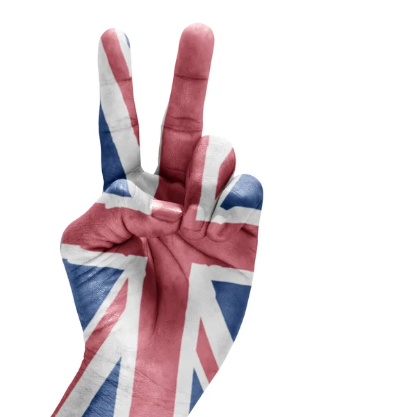 Флаг Великобритании под рукой . — стоковое фото