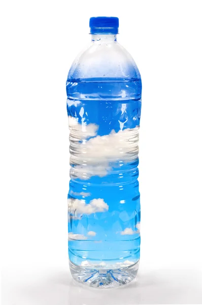 Plastic water bottles on white background. — Stock Photo, Image