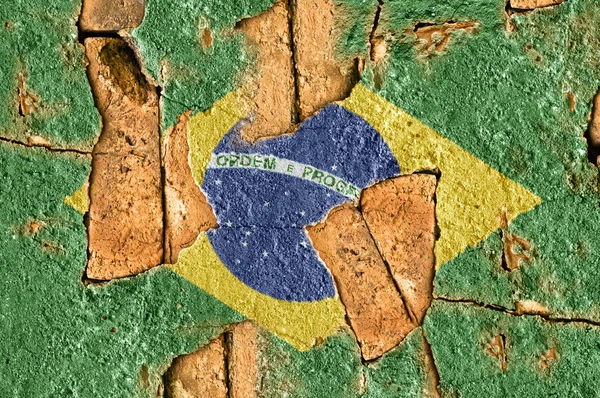 Grunge Flag Of Brazil. — Stock Photo, Image