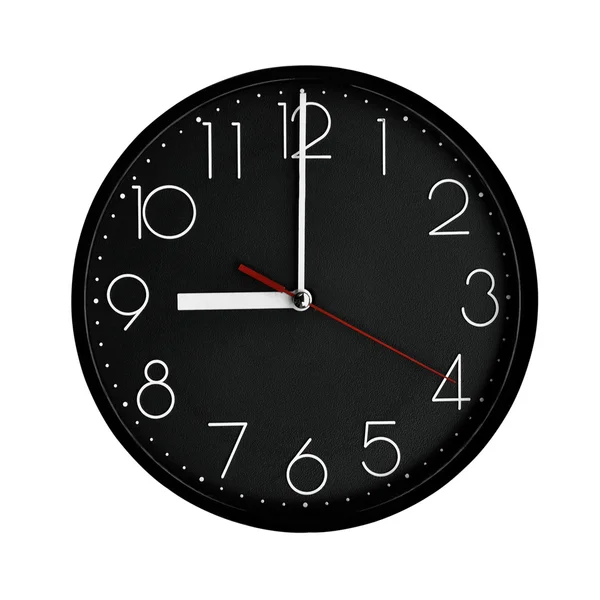 Black clock plastic frame. — Stock Photo, Image