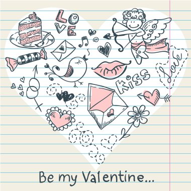 Doodle Valentine clipart