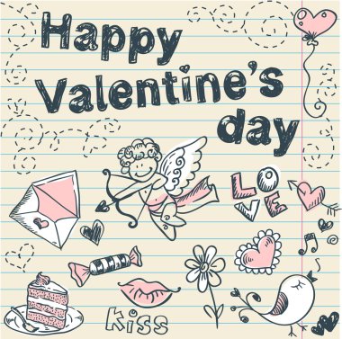 Doodle Valentine clipart