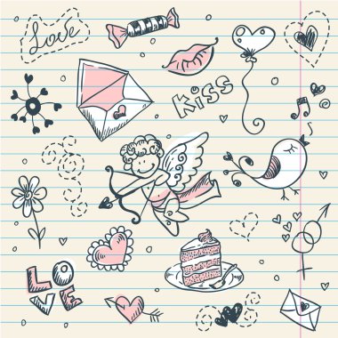 Doodle Valentine clipart