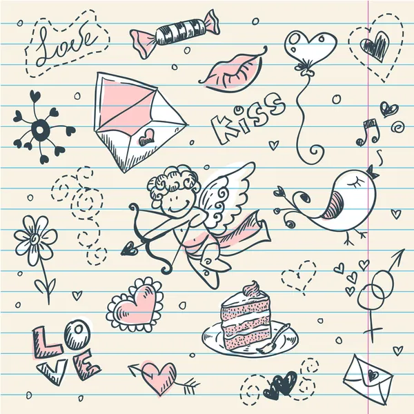 Doodle ynes ine — Vector de stock