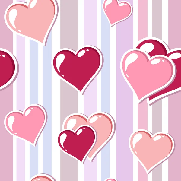 Fondo de San Valentín con corazones — Archivo Imágenes Vectoriales