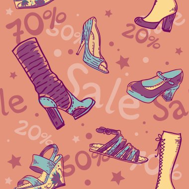 Sale discount shoes seamless texture clipart