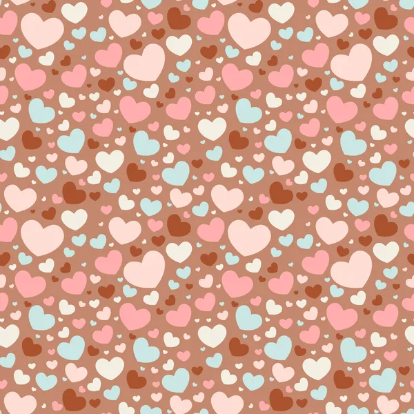 Valentine seamless pattern with hearts — Stock Vector