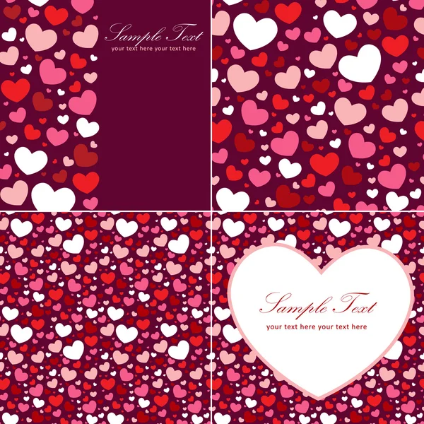 Симпатичный набор сердец Валентины — стоковый вектор