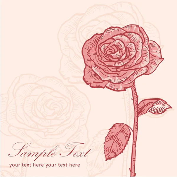 Valentine cartão de convite flor — Vetor de Stock
