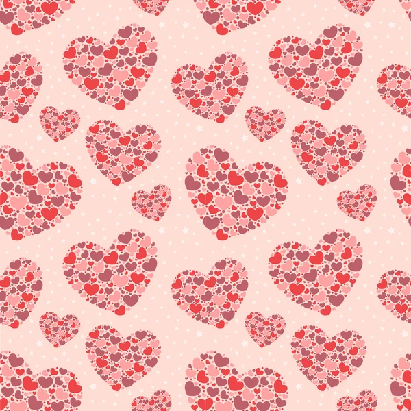 Valentine seamless pattern with hearts — Stock Vector