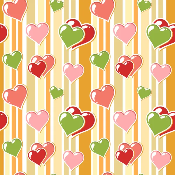 Valentine background with hearts — Stock Vector