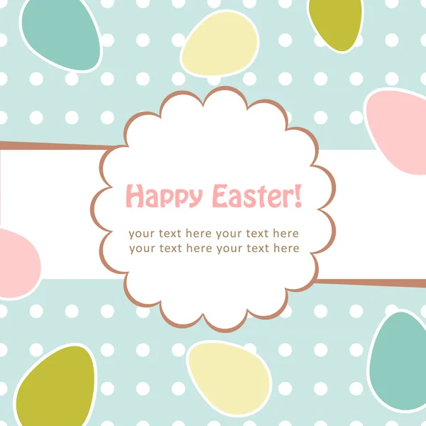 Uova di Pasqua cartolina decorativa — Vettoriale Stock