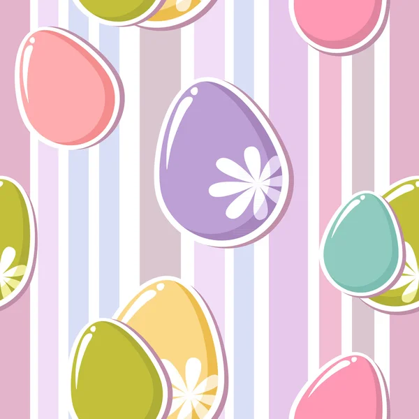 Carino uova di Pasqua modello senza soluzione di continuità — Vettoriale Stock