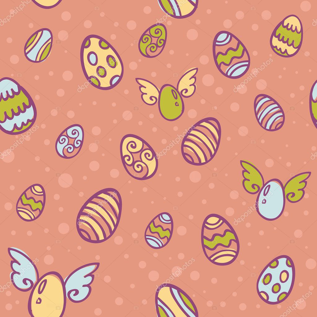 Easter eggs cartoon seamless texture Stock Vector Image by ©Yuzach 9135934