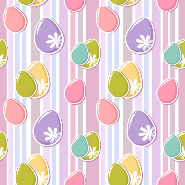 Cute easter eggs seamless pattern — Stock Vector