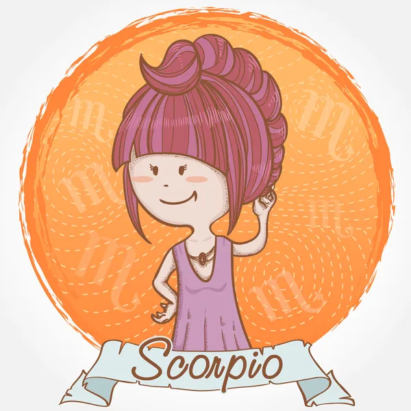 Ilustracja znaku zodiaku Skorpiona — Wektor stockowy
