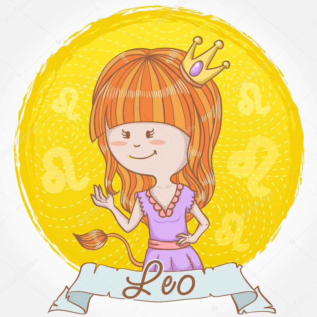 Illustration of Leo zodiac sign