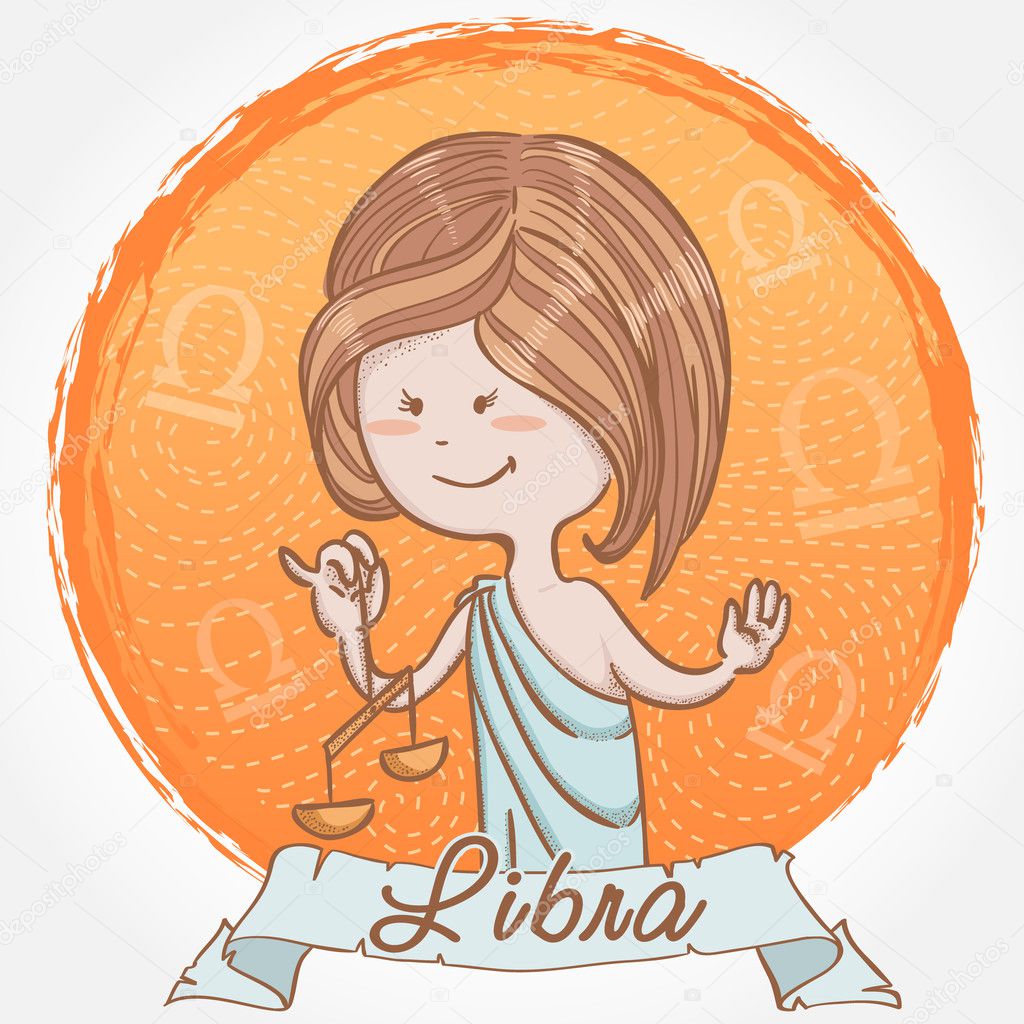 Illustration of Libra zodiac sign